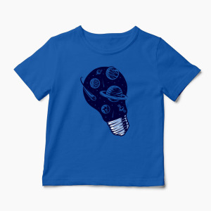 Tricou Personalizat Lumini Spațiale - Copii-Albastru Regal