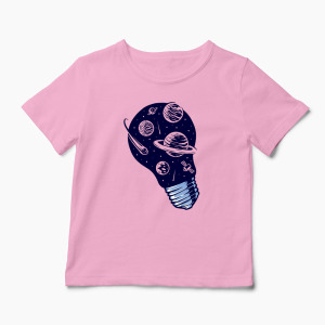 Tricou Personalizat Lumini Spațiale - Copii-Roz