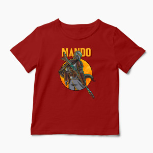 Tricou Personalizat Mando This is The Way - Copii-Roșu