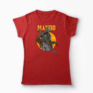 Tricou Personalizat Mando This is The Way - Femei-Roșu
