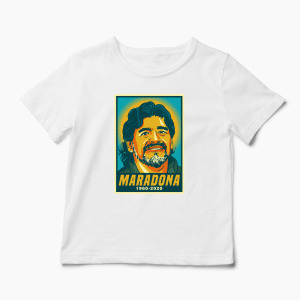 Tricou Personalizat Maradona RIP 1960-2020 - Copii-Alb