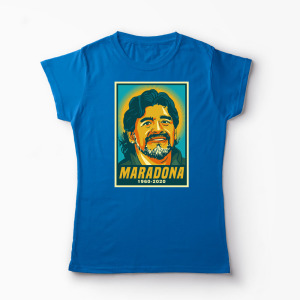 Tricou Personalizat Maradona RIP 1960-2020 - Femei-Albastru Regal