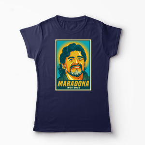 Tricou Personalizat Maradona RIP 1960-2020 - Femei-Bleumarin