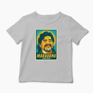 Tricou Personalizat Maradona RIP 1960-2020 - Copii-Gri