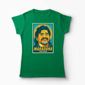 Tricou Personalizat Maradona RIP 1960-2020 - Femei-Verde