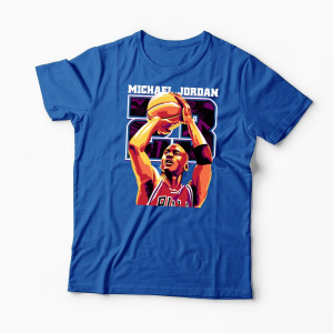 Tricou Personalizat Michael Jordan 23 - Bărbați-Albastru Regal
