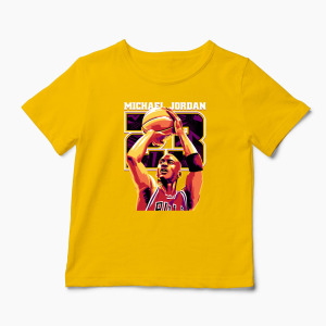 Tricou Personalizat Michael Jordan 23 - Copii-Galben