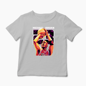 Tricou Personalizat Michael Jordan 23 - Copii-Gri