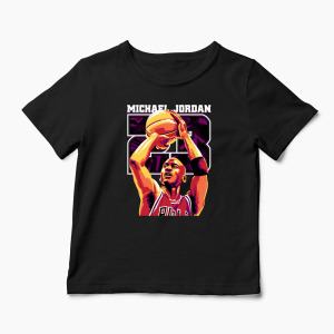 Tricou Personalizat Michael Jordan 23 - Copii-Negru
