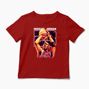 Tricou Personalizat Michael Jordan 23 - Copii-Roșu
