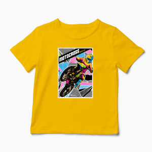 Tricou Personalizat Motocross Freestyle - Copii-Galben