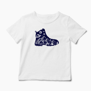 Tricou Personalizat Pas Spre Natură - Step To Nature - Copii-Alb