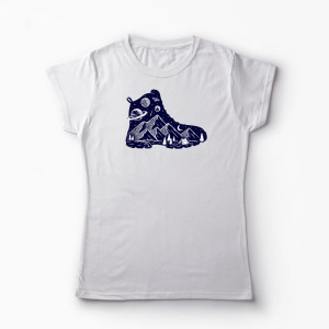 Tricou Personalizat Pas Spre Natură - Step To Nature - Femei-Alb