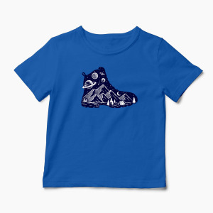 Tricou Personalizat Pas Spre Natură - Step To Nature - Copii-Albastru Regal