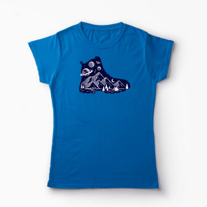 Tricou Personalizat Pas Spre Natură - Step To Nature - Femei-Albastru Regal