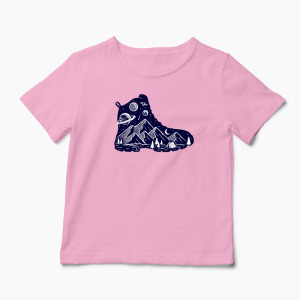 Tricou Personalizat Pas Spre Natură - Step To Nature - Copii-Roz