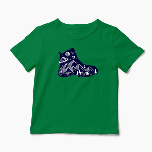 Tricou Personalizat Pas Spre Natură - Step To Nature - Copii-Verde