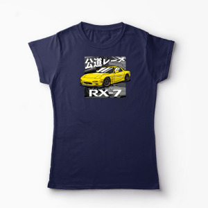 Tricou Personalizat Pasionați Mazda RX7 - Femei-Bleumarin