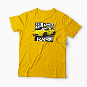 Tricou Personalizat Pasionați Mazda RX7 - Bărbați-Galben