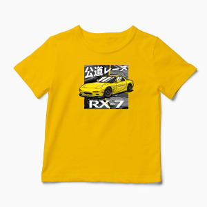 Tricou Personalizat Pasionați Mazda RX7 - Copii-Galben