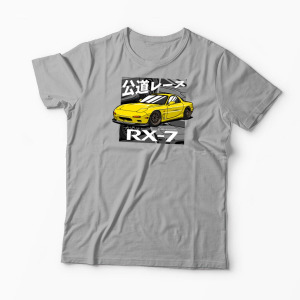 Tricou Personalizat Pasionați Mazda RX7 - Bărbați-Gri