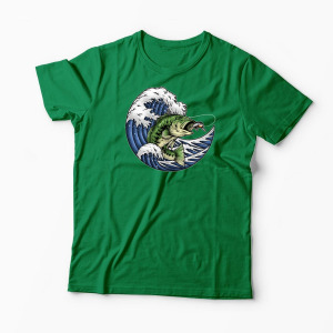 Tricou Personalizat Pescuit Biban - Bărbați-Verde