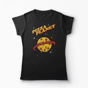 Tricou Personalizat Pizza Planet - Femei-Negru