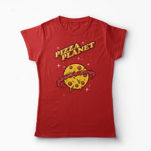 Tricou Personalizat Pizza Planet - Femei-Roșu