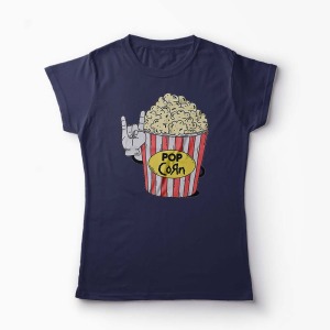 Tricou Personalizat Pop Korn Rock - Femei-Bleumarin