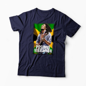 Tricou Personalizat Positive Vibration Bob Marley - Bărbați-Bleumarin