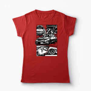 Tricou Personalizat Subaru WRX STI - Femei-Roșu