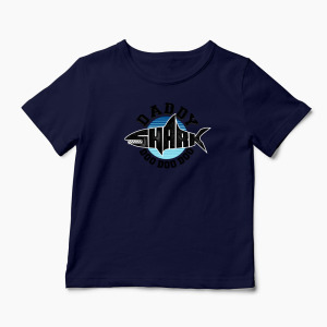 Tricou Personalizat Tată Rechin Do Do Do - Copii-Bleumarin
