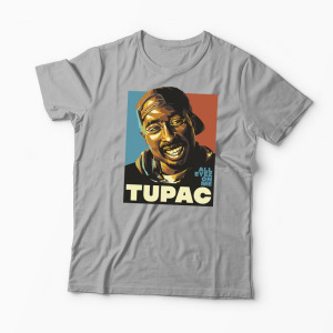 Tricou Personalizat Tupac All Eyez On Me - Bărbați-Gri