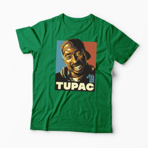 Tricou Personalizat Tupac All Eyez On Me - Bărbați-Verde