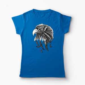 Tricou Personalizat Vultur Ornamental - Femei-Albastru Regal