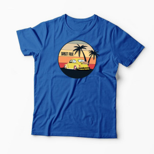 Tricou Personalizat VW Beetle Low Retro - Bărbați-Albastru Regal