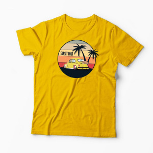 Tricou Personalizat VW Beetle Low Retro - Bărbați-Galben
