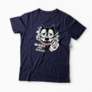 Tricou Personalizat Wake And Bake High - Bărbați-Bleumarin