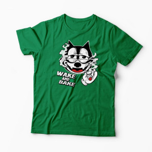 Tricou Personalizat Wake And Bake High - Bărbați-Verde