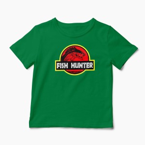 Tricou Pescar - Vânător de Pești - Copii-Verde