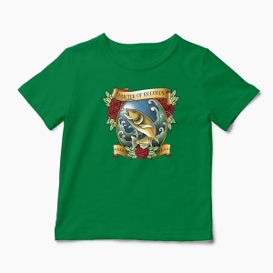 Tricou Pescuit - Vânător de Recorduri - Copii-Verde