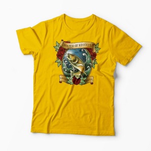 Tricou Pescuit - Vânător de Recorduri - Bărbați-Galben