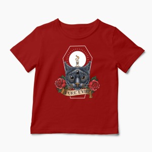 Tricou Pisica Pure Evil - Copii-Roșu