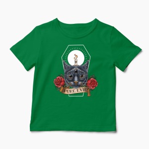 Tricou Pisica Pure Evil - Copii-Verde