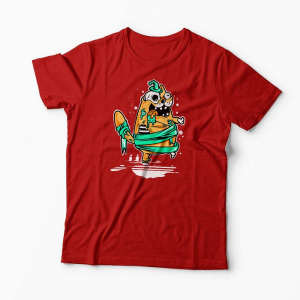 Tricou Pisică Zombi - Bărbați-Roșu