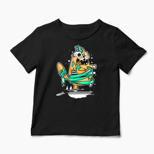 Tricou Pisică Zombi - Copii-Negru