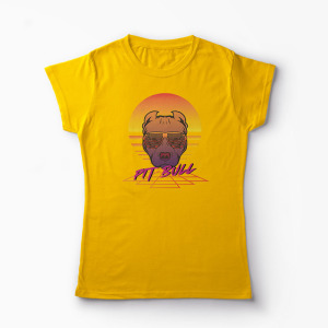 Tricou Pit Bull - Femei-Galben
