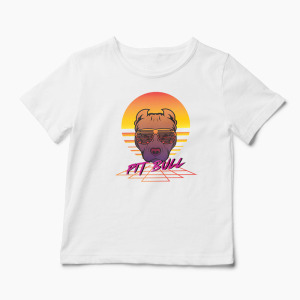 Tricou Pit Bull - Copii-Alb