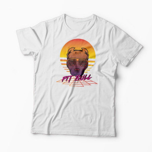 Tricou Pit Bull - Bărbați-Alb