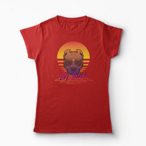 Tricou Pit Bull - Femei-Roșu